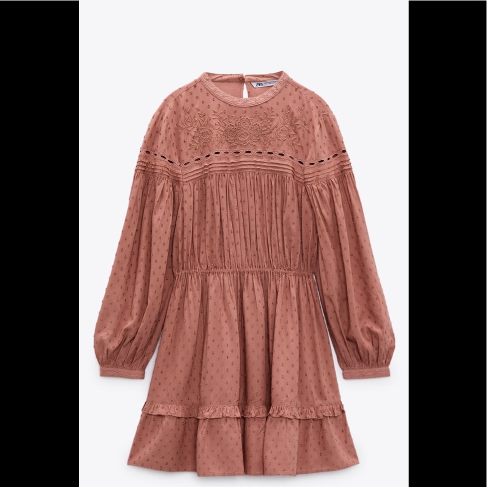 Zara Pink Crochet Dress
